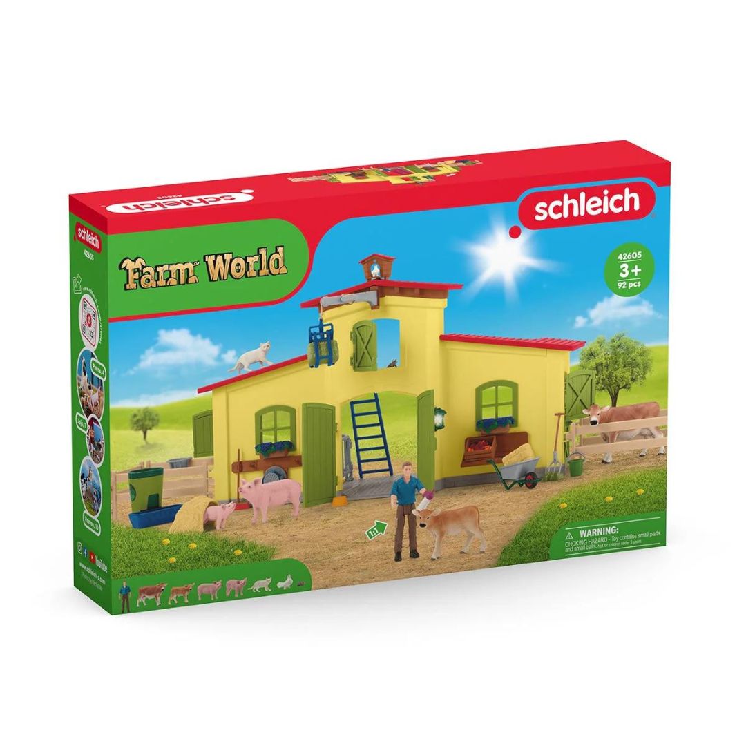 42605 Schleich Farm World - Grande stalla con animali e accessori